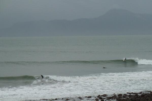 Surfing at Pink Rock, Mulranny, Co Mayo, today #wintersolstice 2013 <a href="/WAWMayo/">WildAtlanticWayMayo</a>