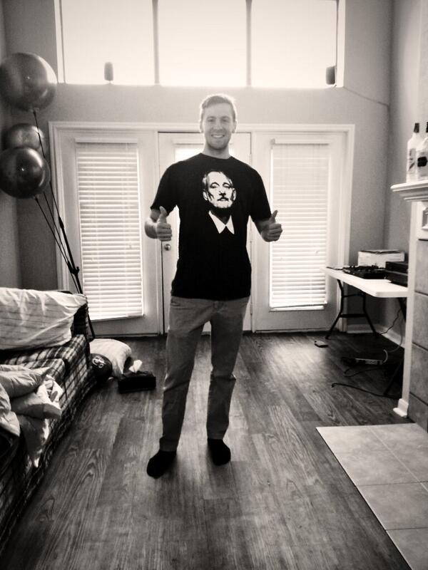 wallysyndrs's tweet photo. OKC to Ohio, good time to bust out the new @theCHIVE gear for the flights. Thanks for the shirt #BILLF*MURRAY http://t.co/TpLh9AkGQe