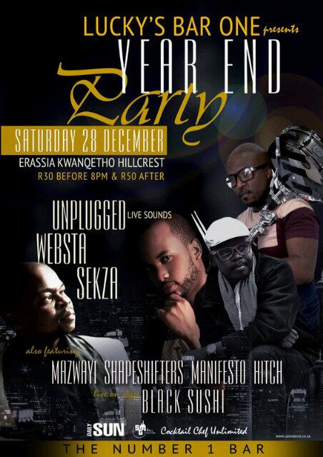 SekzaSA's tweet photo. 28Dec @Lucky's Bar one" @Unplugged_SA A @DjwebstaSA @SekzaSA @SMGProd1 @DjMazway @SushiOmnyama @ShapeshifterSA http://t.co/5trkbK9Eyl