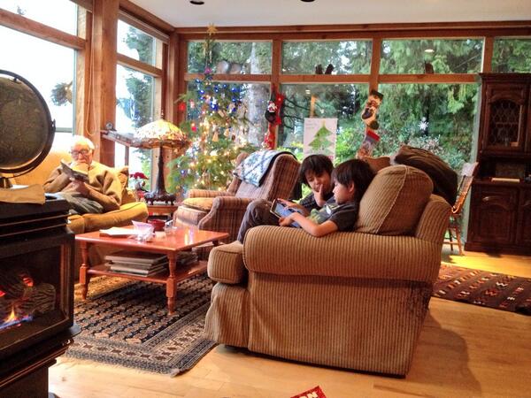 Relaxing time with my family