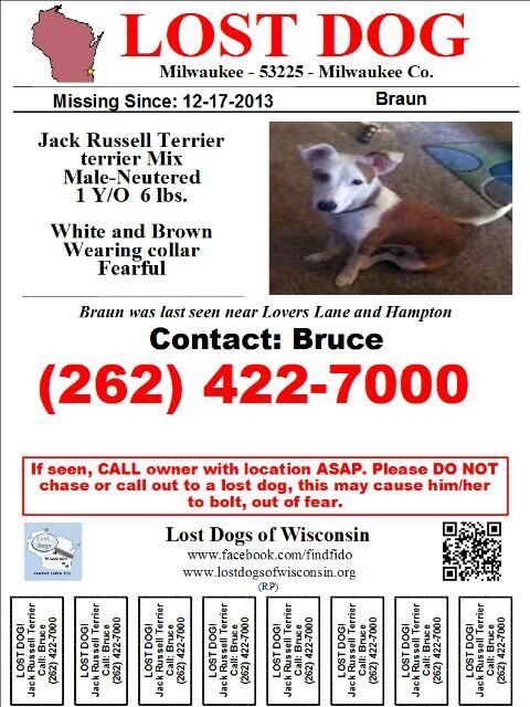 WIsportsfreak's tweet photo. @WISN12News please tweet this and help me find my dog... Thank you and Happy holidays http://t.co/7Vw7ckSs8y