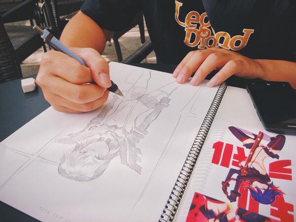 asuka111's tweet photo. My friend @plustina is on fire. Have been drawing the commission works since last night. See you in #CF2013 day2! http://t.co/Fb1AUgMqFt