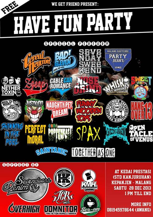 <a href="/WnWPUNK/">Whiska Not Whiskey</a> <a href="/SsundayMLG/">SWEET! SUNDAY!</a> <a href="/NaughtyPetDream/">Naughty Pet Dream</a> <a href="/funnywoodentoys/">funnywoodentoys</a> <a href="/SEPTEMBER_PARTY/">SEPTEMBER PARTY</a> <a href="/JUSTKIDD_MALANG/">JUSTKIDD_POPPUNK</a> <a href="/FamSPAX/">SPAX </a>