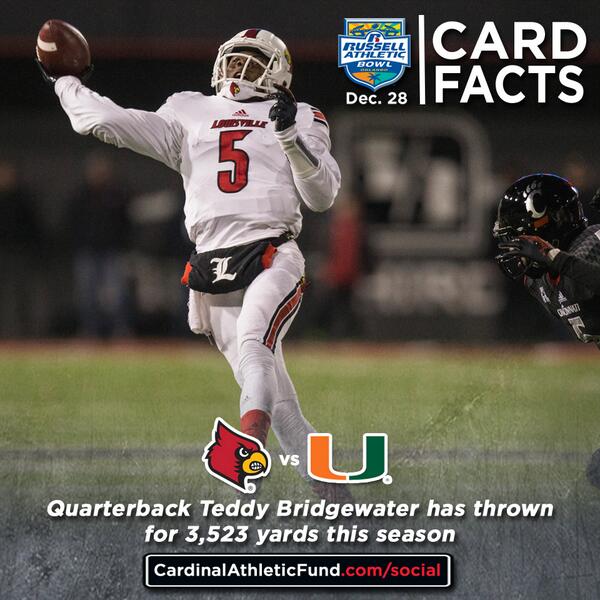 ULFlyingCard's tweet photo. #CardFacts: Teddy needs 186 passing yards to beat his total from last season. #TeddyTruths #L1C4 http://t.co/pqEJaSFQf1