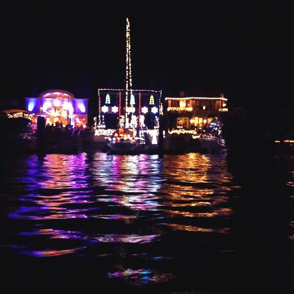 Christmas lights on the bay🎆