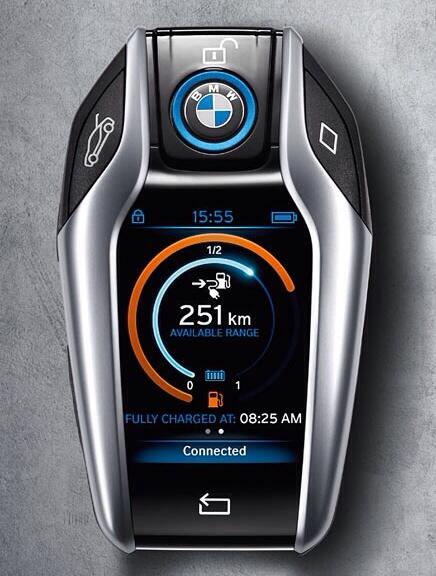 OttosBMWGenius's tweet photo. Is this not the coolest key out there? New BMW i8 key will have a digital display on it...http://t.co/fJFd90Es8S http://t.co/KJGk3nmeeC