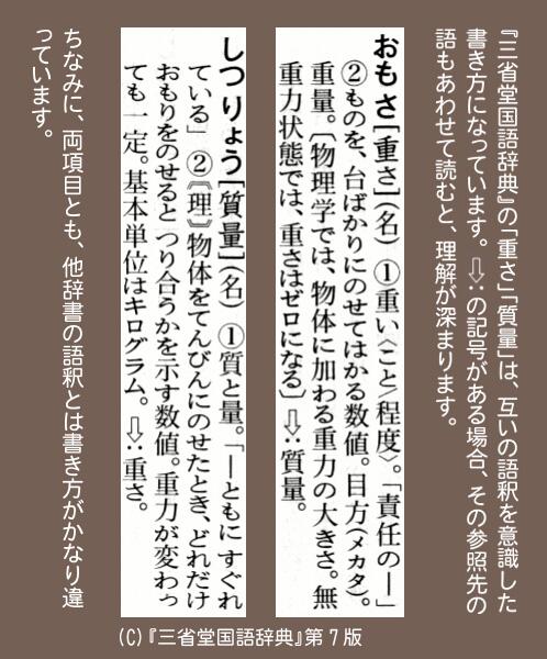 飯間浩明 Twitterissa 三国 の 質量 では直接 重さ 重量 との違いを書いていないのですが をつけて参照という形にしています この によって類語のネットワークを示す場合はけっこうありますね Haruyato Sankokuziten Http T Co 7x4sjhctai
