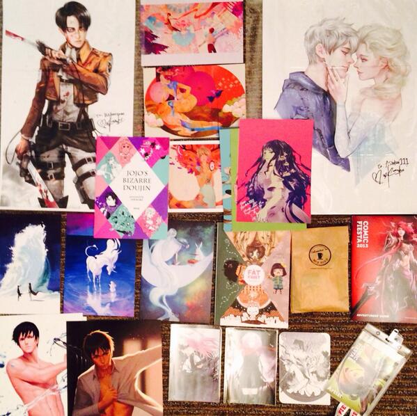 asuka111's tweet photo. My loots from #CF2013 Thank you everyone! Hope to see you again next year. ^^ http://t.co/h4zBIwFu4u