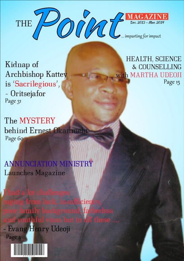 a1show's tweet photo. Annunciation Ministry World Wide launched her first edition Magazine " The Point". http://t.co/fv8AhWn4qq