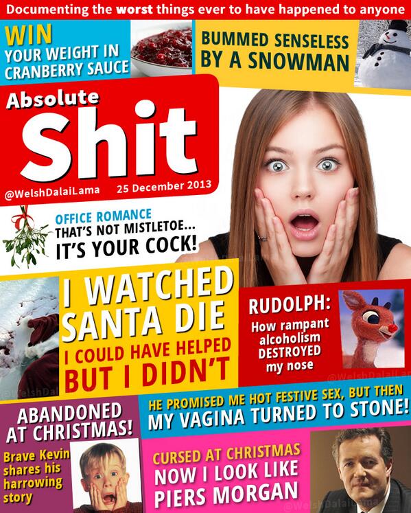 WelshDalaiLama's tweet photo. Every festive women's magazine basically looks like this. http://t.co/wHcPCLfCdY