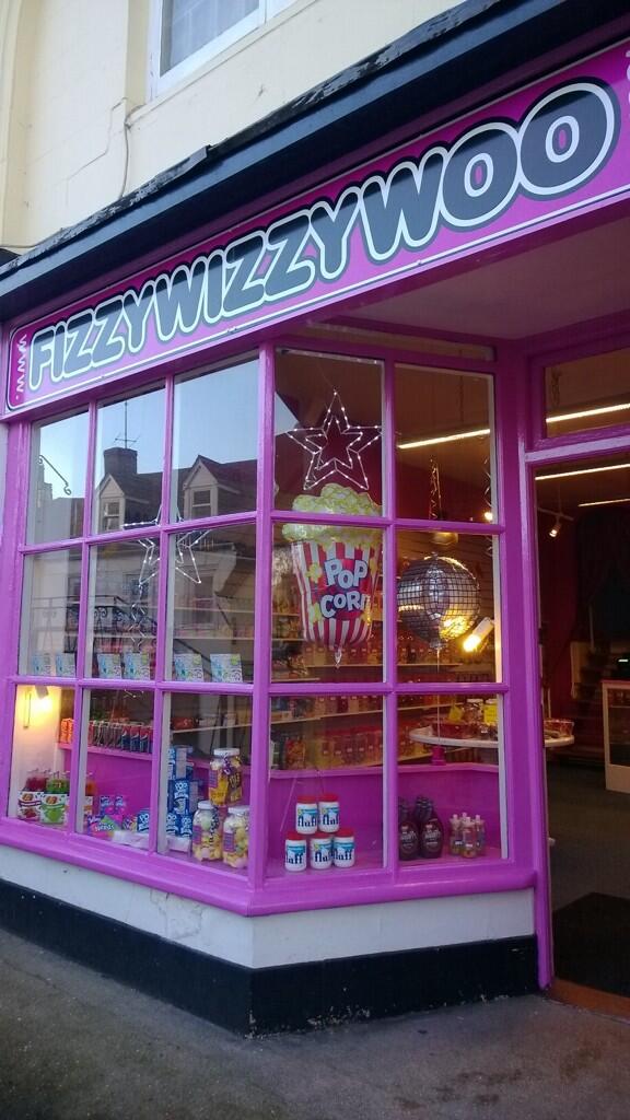 cherry_hudson's tweet photo. “@Fizzywizzywoo1: Sidmouth Fizzywizzywoo is well and truly open :) #goodtimes http://t.co/7Lnd39hJ8C”> with a great selection of sweets 👍😄