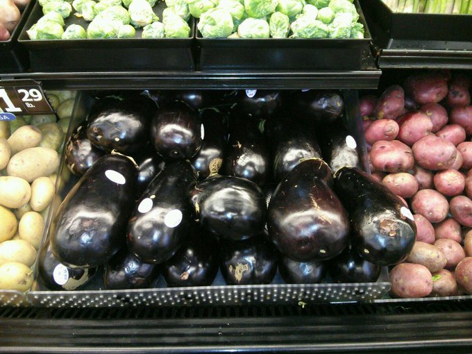 Lol  grocery shopping for the live show today. God damn.. These eggplants are insanely too huge to use<a href="/tag/naughty"class="tags"><span>#naughty</span></a><a href="/tag/hotass"class="tags"><span>#hotass</span></a><a href="/tag/hotsauce"class="tags"><span>#hotsauce</span></a><a href="/tag/pucker"class="tags"><span>#pucker</span></a>