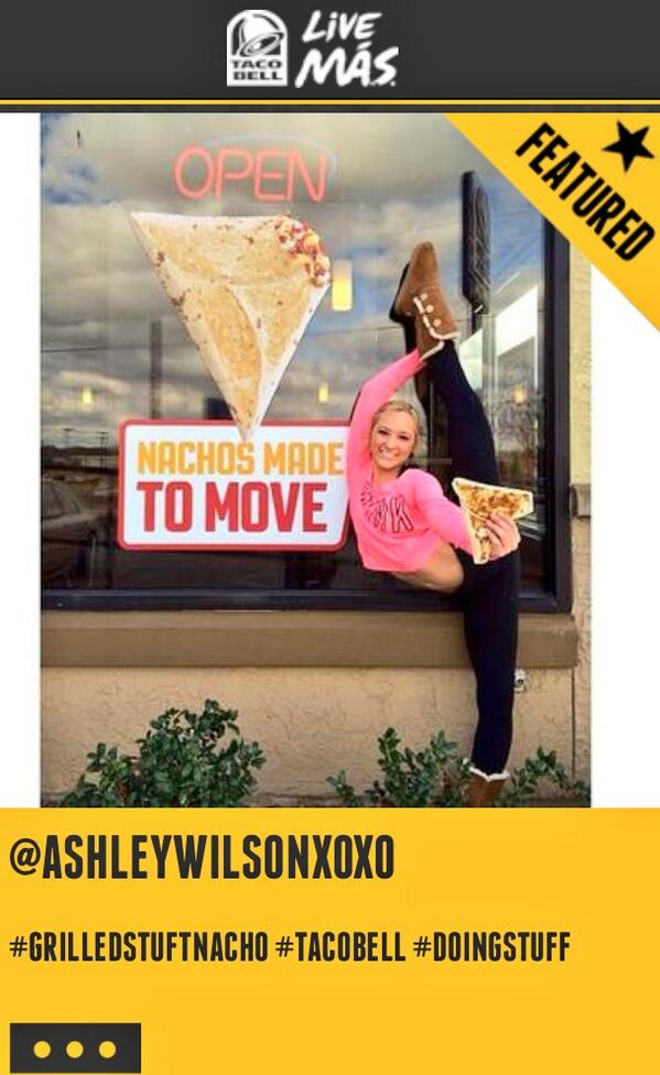 xoashleywilson's tweet image. #Doingstuff Check out tacobell.com @TacoBell 💙