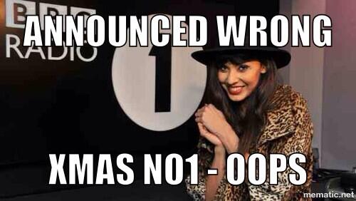 GizAHandAtXmas's tweet photo. @jameelajamil read out the wrong Xmas No1 on air, but I can assure you it was us so thanks for the downloads guys:) http://t.co/2yFE1Y1IDE