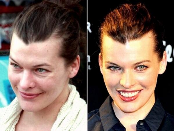 BareFaceCelebs's tweet photo. Milla Jovovich #NoMakeUp http://t.co/MgXoIyuOzN