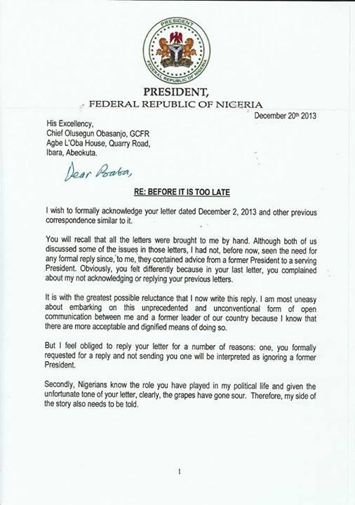 rosanwo on twitter hard copy of letter president goodluck