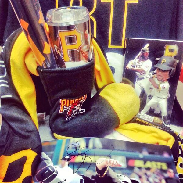Pirates's tweet photo. Let's see your #Pirates themed holiday pics! Use #PiratesHoliday for a chance to win a Bucs stocking full of stuff! http://t.co/SxCh26XKg6