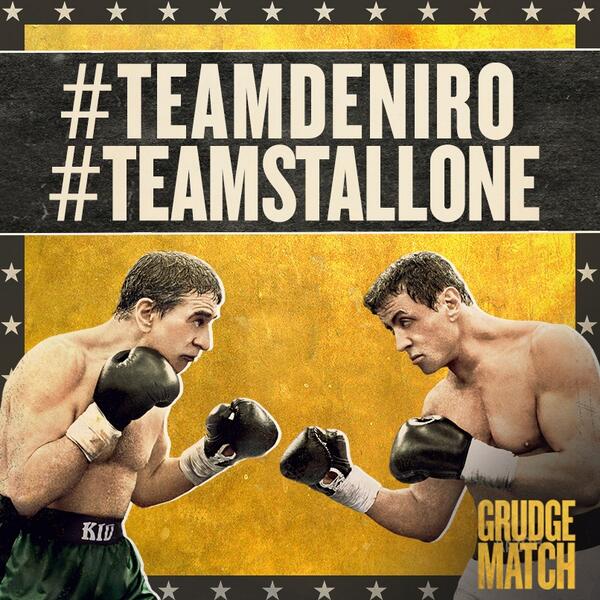 warnerbros's tweet photo. Whose side are you on? Favorite if you're #TeamDeNiro, RT if you're #TeamStallone. #GrudgeMatch #ChristmasDay http://t.co/BdGdlvTnDq