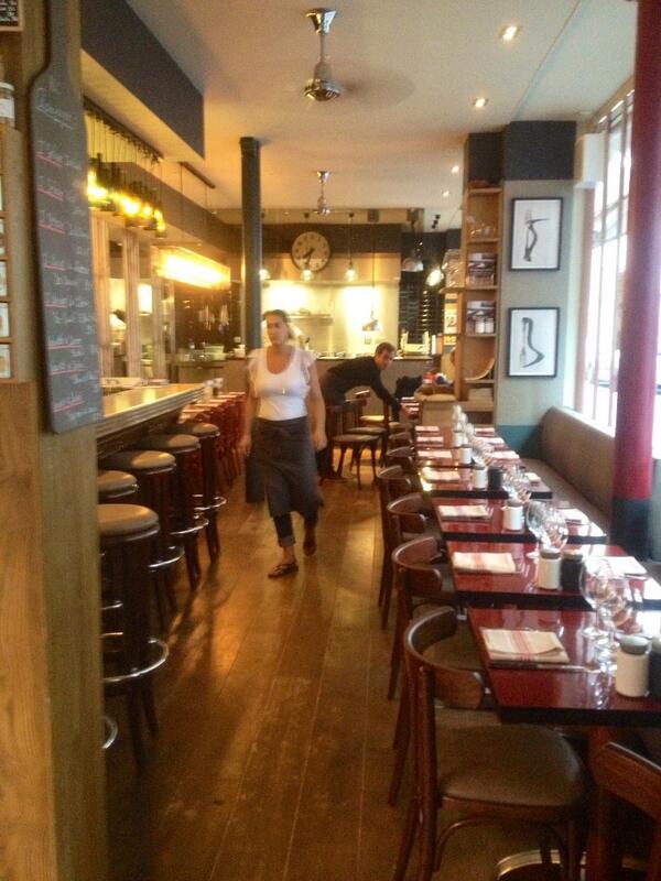 Loonmark's tweet photo. I think we shared the same table at Le Six Paul Bert.  9/4 had delicious meal and absolutely delightful young server. http://t.co/L8ROBFvFew