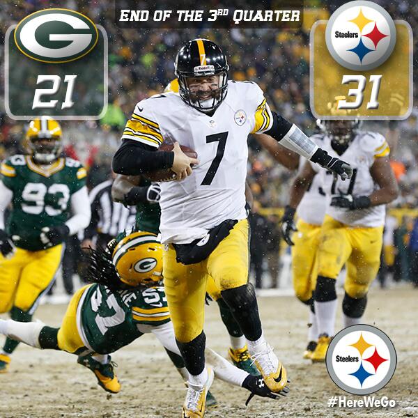 steelers's tweet photo. That's it for the 3rd QTR:  http://t.co/U1bKURBPRa http://t.co/6wDb7LdWfs