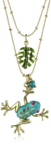 helmibranson's tweet image. Betsey Johnson Teal and Gold Frog Pendant Necklace Two-Row Necklace - earringsandnecklacejewelry.com/betsey-johnson…