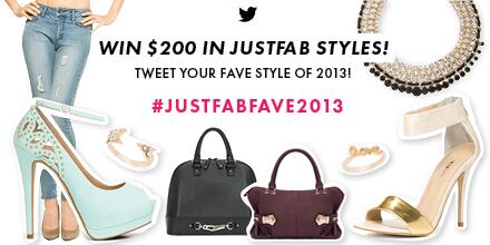 JustFabOnline's tweet image. We're saying so-long to 2013 with a giveaway! bit.ly/199z34P RT your #JustFabFave2013 for a chance to win!