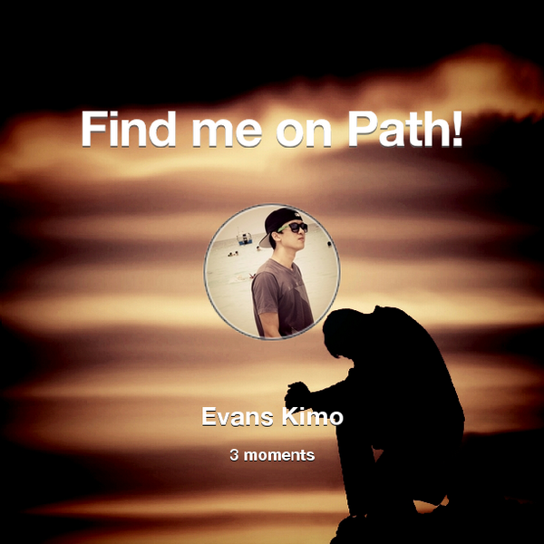 evanskimo's tweet photo. Find me on #Path now! Go to: http://t.co/YLerkxiWyq! #thepersonalnetwork http://t.co/Bmvp47e6ft