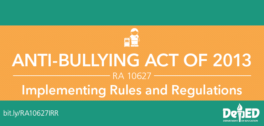 Deped Implementing Rules Regulations Of Ra Otherwise Known As The Anti Bullying Act Of 13 Http T Co Zfxqkz5ehj Http T Co Mqolrp7cyz