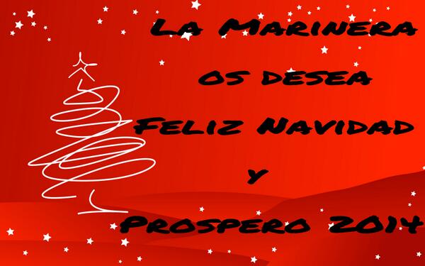Desde la Marinera os deaseamos una feliz navidad! Abriremos hoy lunes,  y mañana hasta las 16:00hs. Disfrutad amigos!