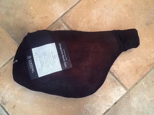 ChefParfait's tweet photo. My beautiful Shropshire black ham has arrive for@dukeshillham,soak for 24hrs, slow cook for 4#heaven http://t.co/J0RCjpH6du