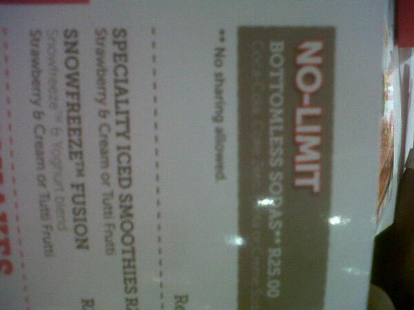 Androidnash's tweet image. Wimpy "no sharing" :)