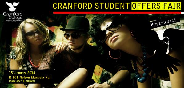 CranfordCo's tweet photo. Cranford Student Offers Fair
15th January 2014 (Nelson Mandela Hall)
Tel: 0208 759 6660 http://t.co/bx2sDLfrlu