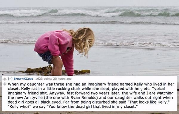 terrifyingposts's tweet image. Children's imaginary friends will creep you out