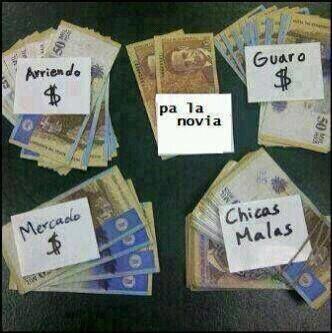 Russell3117's tweet photo. Así se divide el dinero http://t.co/WtQB8hoTNc