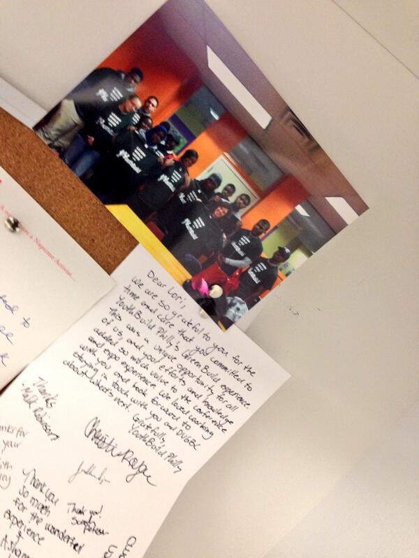 DVGBCLori's tweet photo. Hey @YBPhilly! Thank you for the handwritten note &amp; photo from our #Greenbuild time together. So special. @DVGBC http://t.co/Mo472O8Pjr