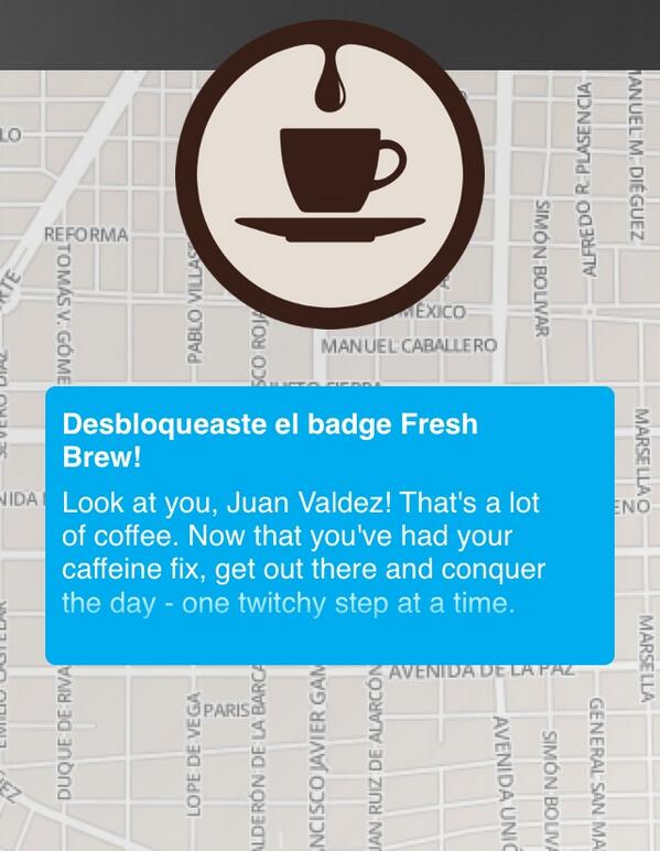 Cafe48Mexico's tweet photo. Desbloqueó el badge "Fresh Brew"! http://t.co/Ifp4a2573q http://t.co/EiahovKo8Y