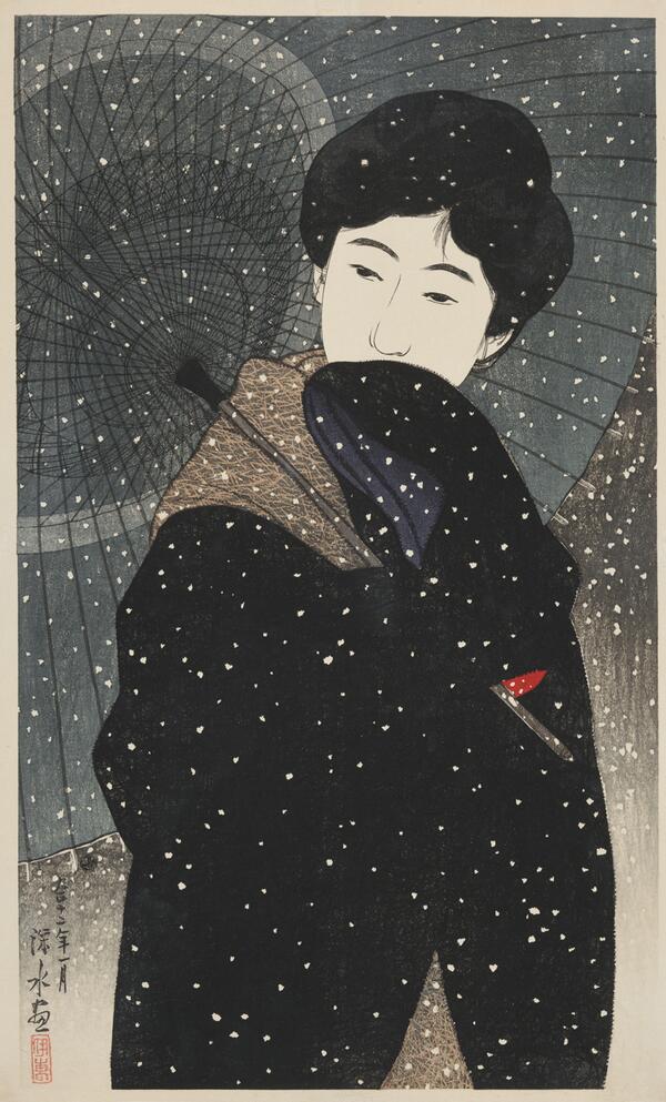ToledoMuseum's tweet photo. Closing Soon: #FreshImpressions http://t.co/f8RMnBWKPc

Ito Shinsui (Japanese, 1898-1972), Snowy Night (Yoru no Yuki) http://t.co/NTDpZXmsTL