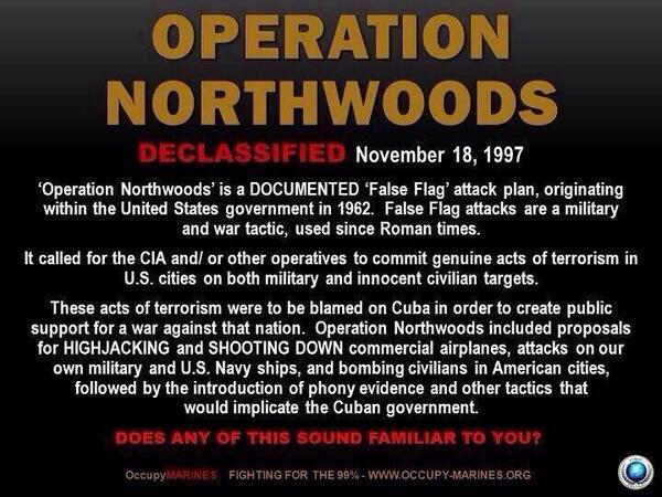 UUAmerica's tweet photo. Did you know about Operation Northwoods? Don't put false flag attacks past the government. http://t.co/GuBZfX811N