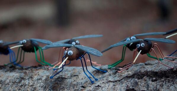TheWinkingMoose's tweet photo. Green, blue, and copper-legged Moosquito Ornaments are now available at The Screaming Weasel Gift Shop in North Pole! http://t.co/EUSWPXuZ2a