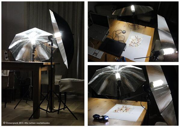 In beeld: The Making Of... Kerstkaart 2013! Nieuwsgierigmakend? Morgen 't resultaat, hier op x.com/Ontwerptank