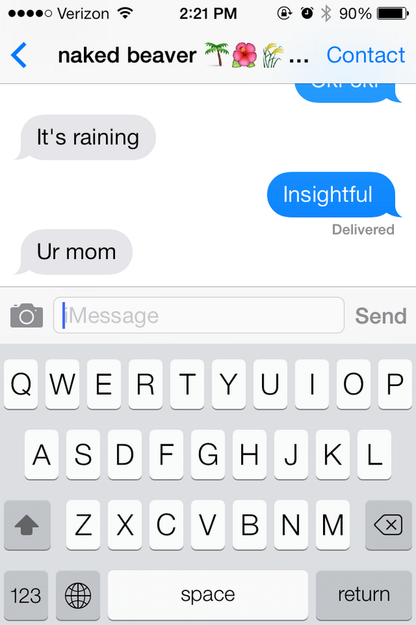 serenathalia's tweet photo. Normal convo between me and my sister 😂 http://t.co/4OPzAk51Wy