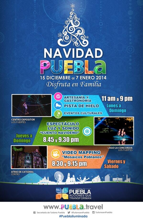 RafaMorenoValle's tweet photo. Me apoyas con un RT para invitar a los eventos que tiene el programa #NavidadPuebla. Entrada libre. Gracias! #Puebla http://t.co/dUANzc7OuF