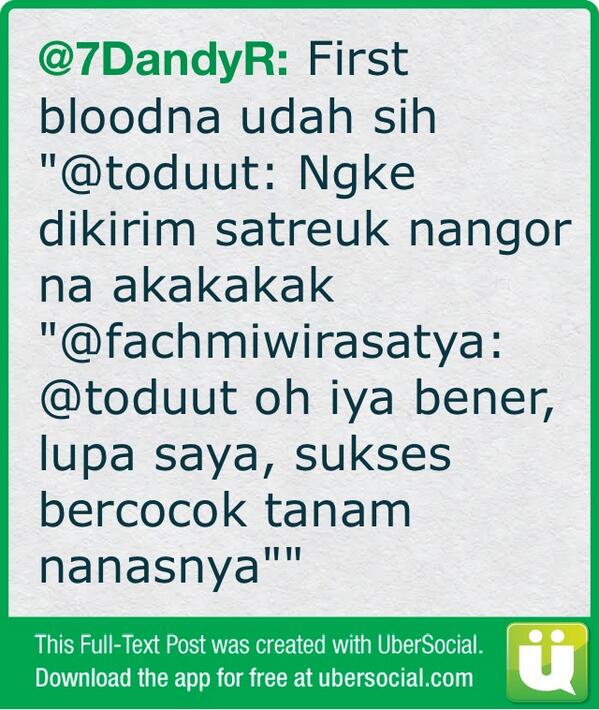 7DandyR's tweet photo. First bloodna udah sih "@toduut: Ngke dikirim satreuk nangor na akakakak "@fachmiwirasatya: @toduut oh (cont) http://t.co/KubcQVz1Y3
