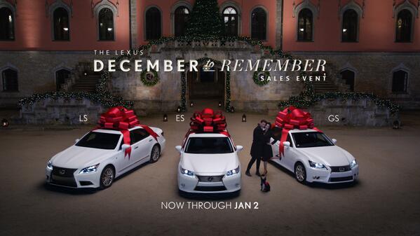 Lexus's tweet photo. Want a 2014 Lexus? We've got you covered with #DecemberToRemember. Visit http://t.co/ERhlPApKMg http://t.co/258DA8aeyu