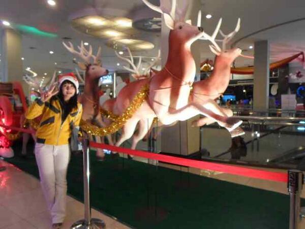 Natal bersama rusa santa.