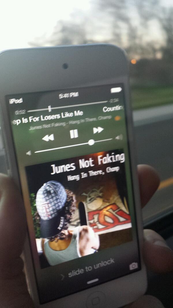 <a href="/Junesnotfaking/">Junes Not Faking</a> keeping me company on this long drive through Tejas