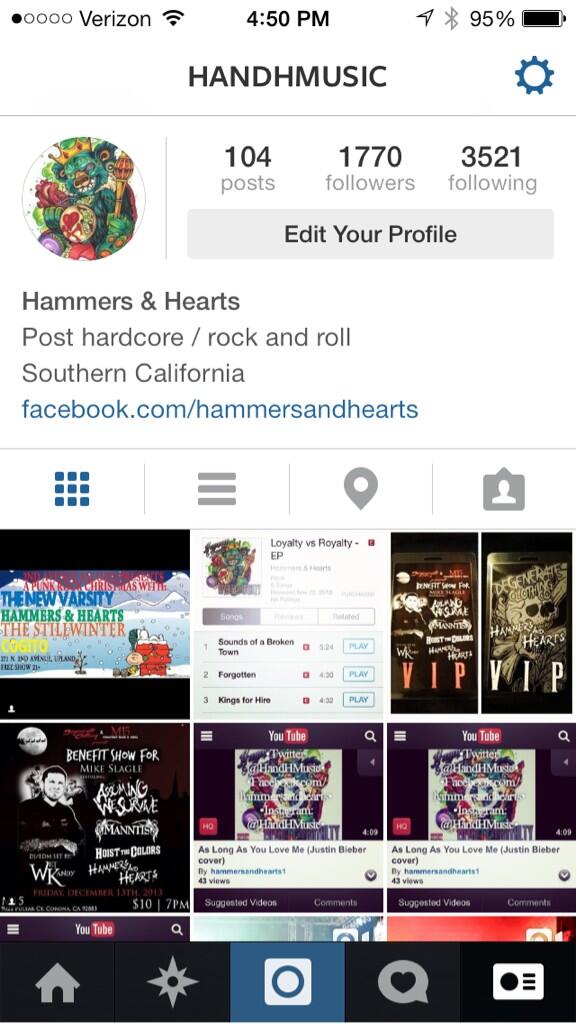HandHMusic's tweet image. If you haven't checked out our #instagram please do and follow us:) @HandHMusic #hammersandhearts #RETWEET #thankyou
