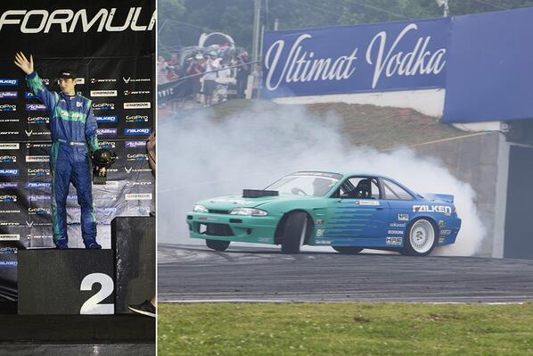 FalkenTire's tweet photo. #highlightsof2013 @dmac86 gets a 2nd place podium @FormulaDrift @RoadAtlanta #teamfalken #YearInReview http://t.co/DdNs4zMyXv