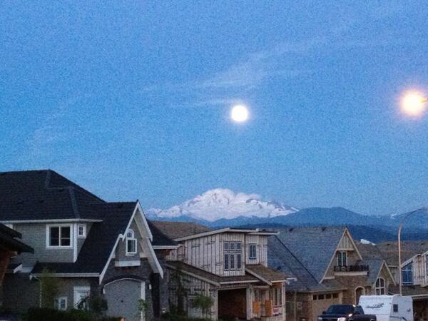 Super moons from Eagle Mountain, Abbotsford 2013. Cool!
