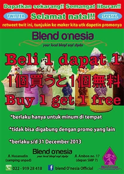 blendonesia's tweet photo. Blendo ngasi minuman gratis??!!! http://t.co/zhkXiSInXH